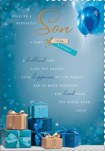 Picture of WISHING A FANTASTIC SON A HAPPY BIRTHDAY CARD